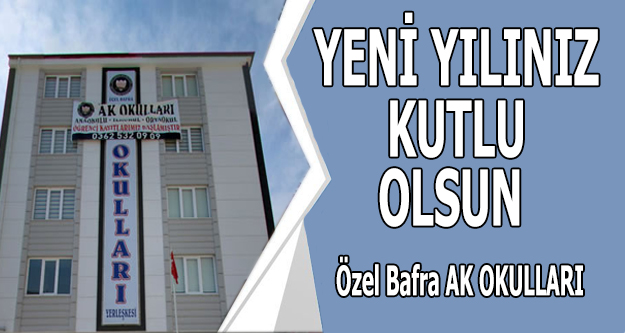 Özel Bafra AK OKULLARI Müdürü Saim YILDIZ Yeni Yıl Mesajı yayınladı.