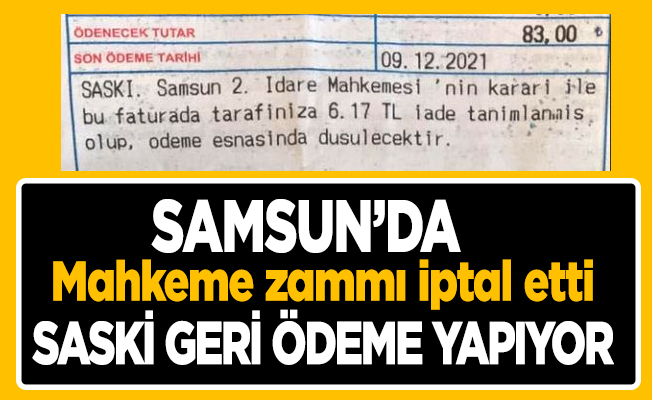 Samsun'da Saski Vatandaşa Geri Ödeme Yapıyor